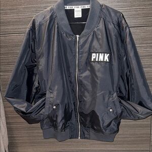 Black PINK Bomber Jacket